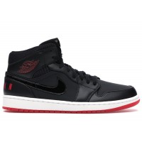 Jordan 1 Mid Black University Red