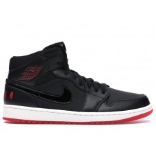 Jordan 1 Mid Black University Red