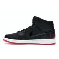 Jordan 1 Mid Black University Red