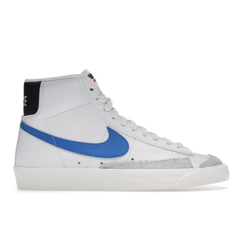 Кроссы Nike Blazer Mid 77 Vintage White Light Photo Blue Black Sail - мужская сетка размеров
