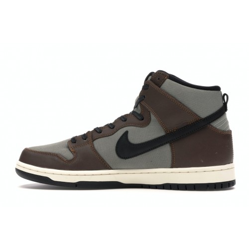 Кроссы Nike SB Dunk High Baroque Brown - мужская сетка размеров