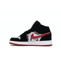 Подростковые Jordan 1 Mid Newspaper Air Times (GS)
