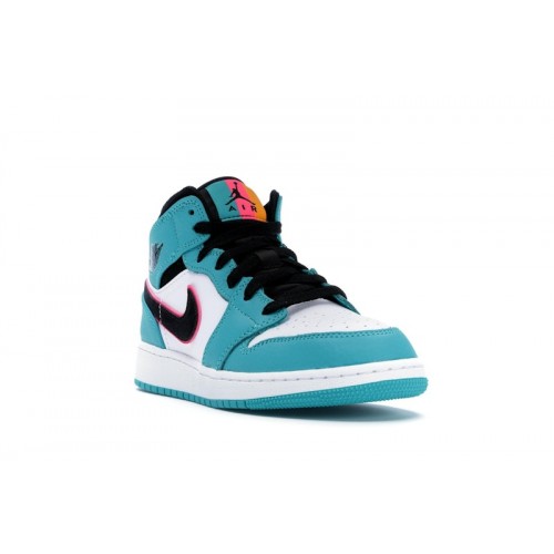 Air Jordan 1 Mid SE GS South Beach - подростковая сетка размеров