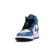Подростковые Jordan 1 Mid Signal Blue (GS)