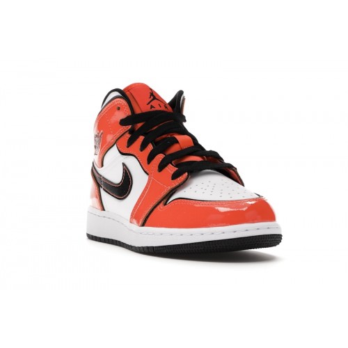 Кроссы Jordan 1 Mid Turf Orange (GS) - подростковая сетка размеров