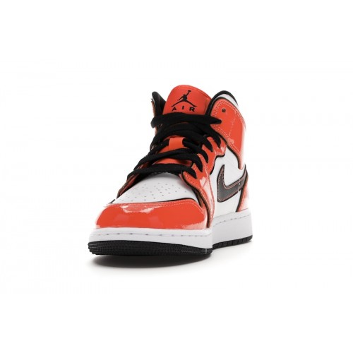 Кроссы Jordan 1 Mid Turf Orange (GS) - подростковая сетка размеров