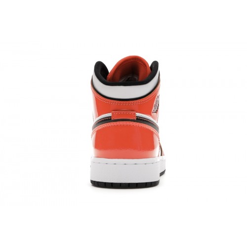 Кроссы Jordan 1 Mid Turf Orange (GS) - подростковая сетка размеров