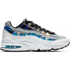 Подростковые кроссовки Nike Air Max 95 LV8 White Blue Glaze Black (GS)