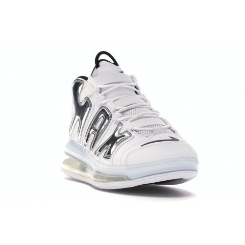 Кроссы Nike Air More Uptempo 720 White Metallic Silver - мужская сетка размеров