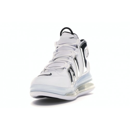 Кроссы Nike Air More Uptempo 720 White Metallic Silver - мужская сетка размеров