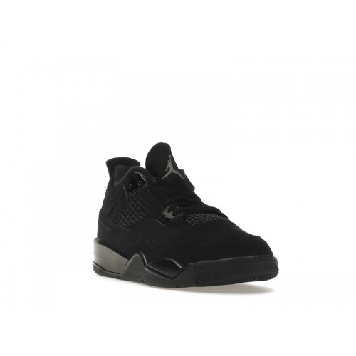 Кроссы Jordan 4 Retro Black Cat (2020) (PS) - детская сетка размеров