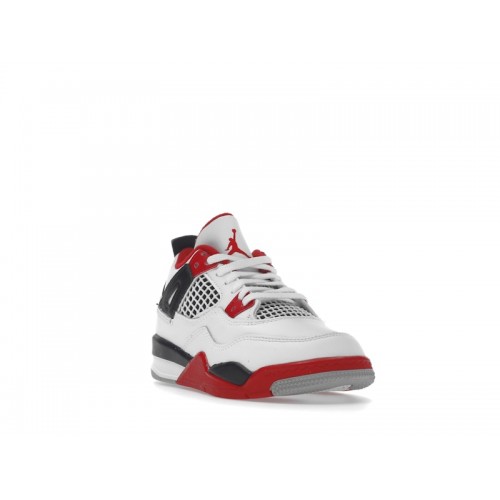 Кроссы Jordan 4 Retro Fire Red (2020) (PS) - детская сетка размеров