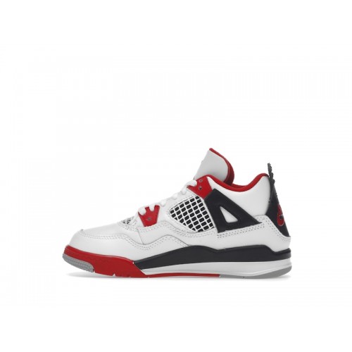 Кроссы Jordan 4 Retro Fire Red (2020) (PS) - детская сетка размеров