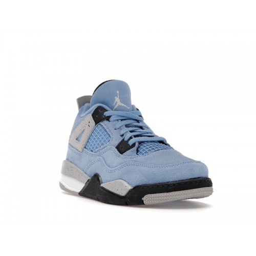 Кроссы Jordan 4 Retro University Blue (PS) - детская сетка размеров