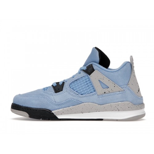 Кроссы Jordan 4 Retro University Blue (PS) - детская сетка размеров