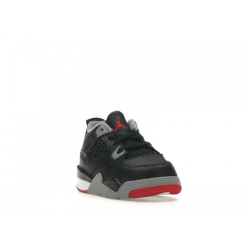 Кроссы Jordan 4 Retro Bred Reimagined (TD) - детская сетка размеров