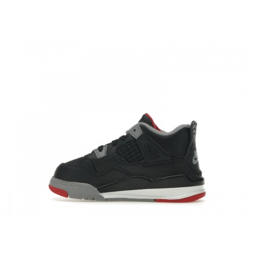Кроссы Jordan 4 Retro Bred Reimagined (TD) - детская сетка размеров