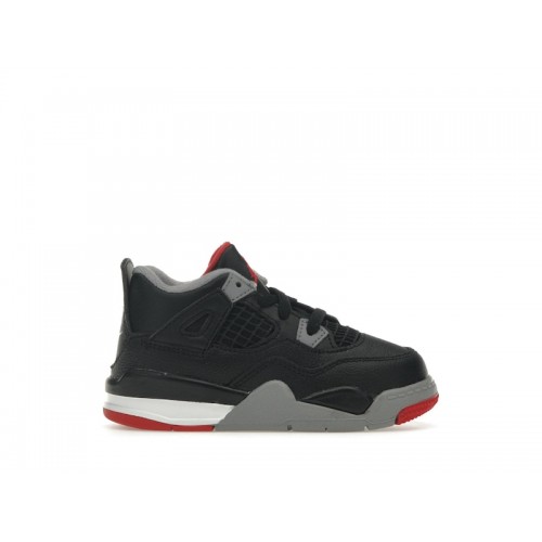Кроссы Jordan 4 Retro Bred Reimagined (TD) - детская сетка размеров