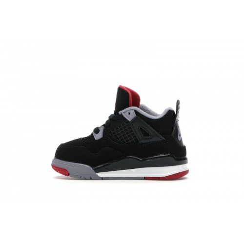 Кроссы Jordan 4 Retro Bred (2019) (TD) - детская сетка размеров