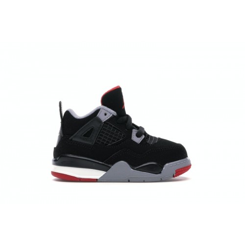 Кроссы Jordan 4 Retro Bred (2019) (TD) - детская сетка размеров