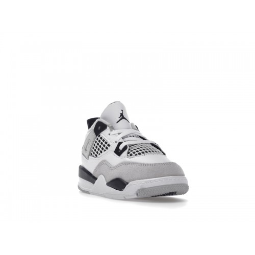 Кроссы Jordan 4 Retro Military Black (TD) - детская сетка размеров