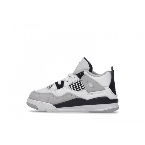 Кроссы Jordan 4 Retro Military Black (TD) - детская сетка размеров