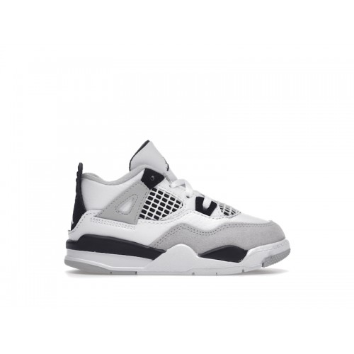Кроссы Jordan 4 Retro Military Black (TD) - детская сетка размеров