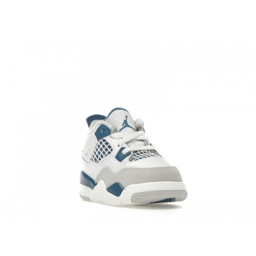 Кроссы Jordan 4 Retro Military Blue (2024) (TD) - детская сетка размеров