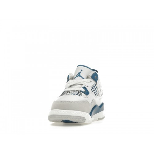 Кроссы Jordan 4 Retro Military Blue (2024) (TD) - детская сетка размеров