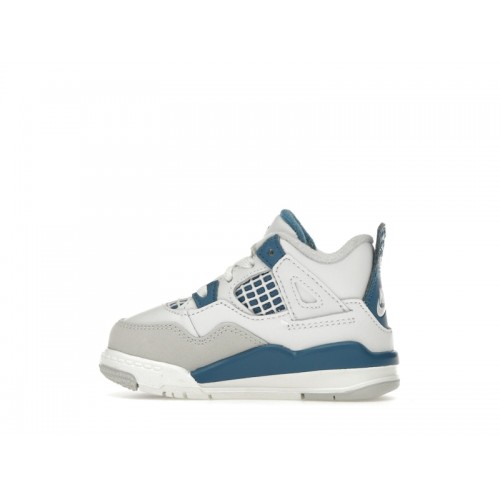 Кроссы Jordan 4 Retro Military Blue (2024) (TD) - детская сетка размеров