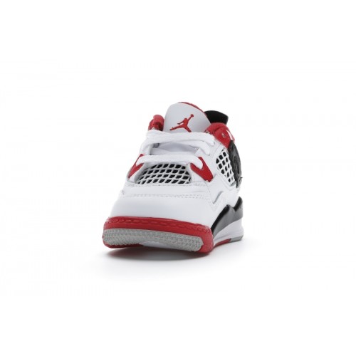 Кроссы Jordan 4 Retro Fire Red (2020) (TD) - детская сетка размеров