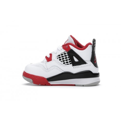 Кроссы Jordan 4 Retro Fire Red (2020) (TD) - детская сетка размеров