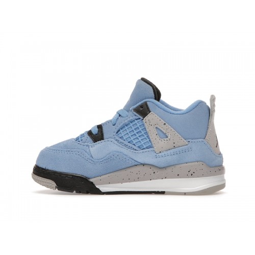 Кроссы Jordan 4 Retro University Blue (TD) - детская сетка размеров