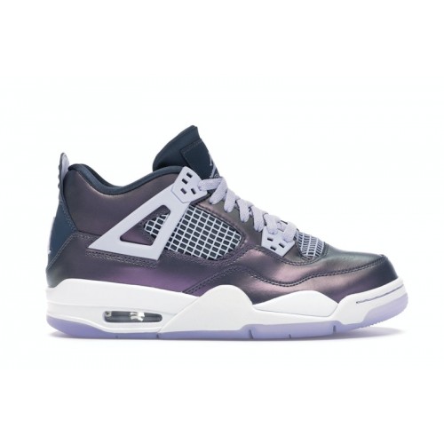 Кроссы Jordan 4 Retro Monsoon Blue (GS) - подростковая сетка размеров