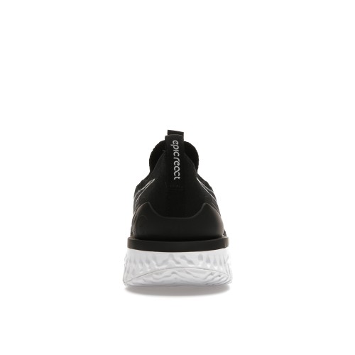 Кроссы Nike Epic Phantom React Flyknit Black White - мужская сетка размеров