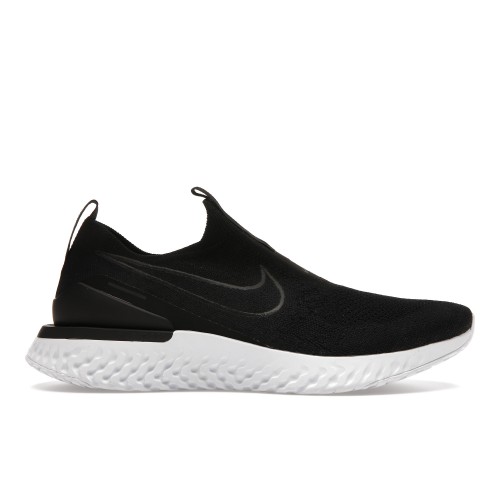 Кроссы Nike Epic Phantom React Flyknit Black White - мужская сетка размеров
