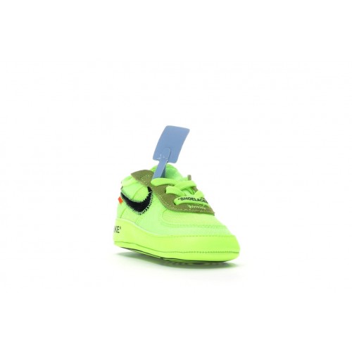 Кроссы Nike Air Force 1 Low Off-White Volt (I) - мужская сетка размеров