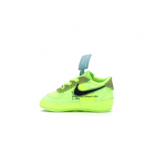 Кроссы Nike Air Force 1 Low Off-White Volt (I) - мужская сетка размеров