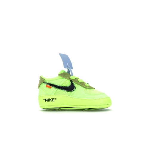 Кроссы Nike Air Force 1 Low Off-White Volt (I) - мужская сетка размеров