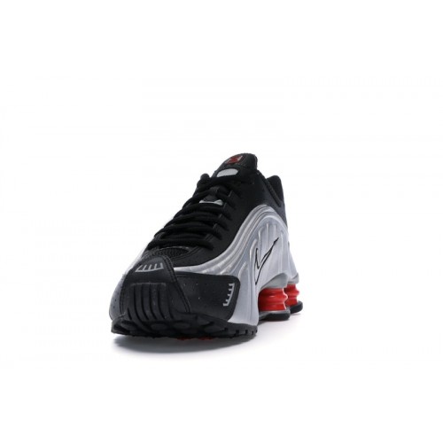 Кроссы Nike Shox R4 Black Metallic Silver (2018/2024) - мужская сетка размеров