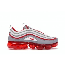 Подростковые кроссовки Nike Air VaporMax 97 Atmosphere Grey University Red (GS)
