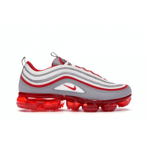 Подростковые кроссовки Nike Air VaporMax 97 Atmosphere Grey University Red (GS)