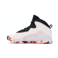 Подростковые кроссовки Jordan 10 Retro White Barely Volt Ember Glow (GS)