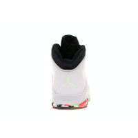 Подростковые кроссовки Jordan 10 Retro White Barely Volt Ember Glow (GS)