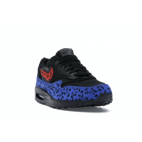 Кроссы Nike Air Max 1 Black Leopard (W) - женская сетка размеров