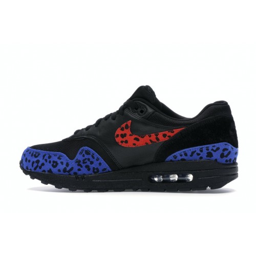 Кроссы Nike Air Max 1 Black Leopard (W) - женская сетка размеров