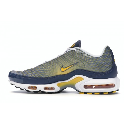 Кроссы Nike Air Max Plus Wave Grid Yellow - мужская сетка размеров