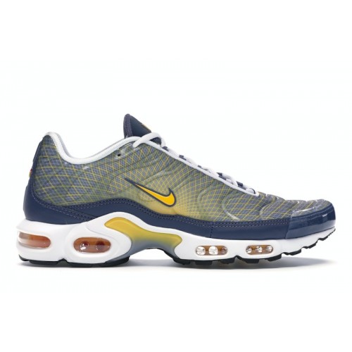 Кроссы Nike Air Max Plus Wave Grid Yellow - мужская сетка размеров