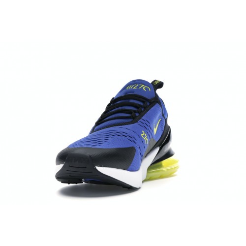 Кроссы Nike Air Max 270 Game Royal Dynamic Yellow - мужская сетка размеров