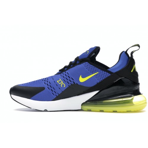 Кроссы Nike Air Max 270 Game Royal Dynamic Yellow - мужская сетка размеров